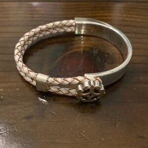 Brighton white/silver braided/woven bracelet